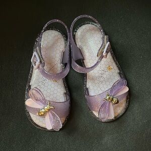 Mini Melissa bumble bee purple sparkle